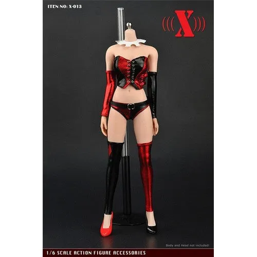 1:6 Harley Quinn Corset Female Custom Figure Set (Outfit with Accessories Only)