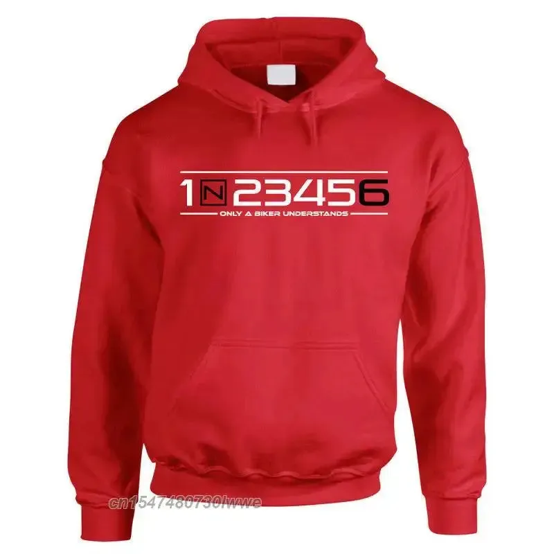 1n23456 Motorcycle Hoodie for Guys Motorbike Gear Shift Hooded Hoody Gear Winter Gear Sweatshirts