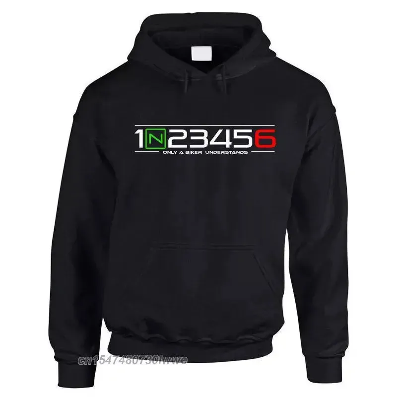 1n23456 Motorcycle Hoodie for Guys Motorbike Gear Shift Hooded Hoody Gear Winter Gear Sweatshirts