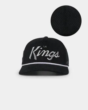 47 Brand Los Angeles Kings 'NHL Corduroy Team Script' Corduroy Crossrope 47 Hitch Snapback Black