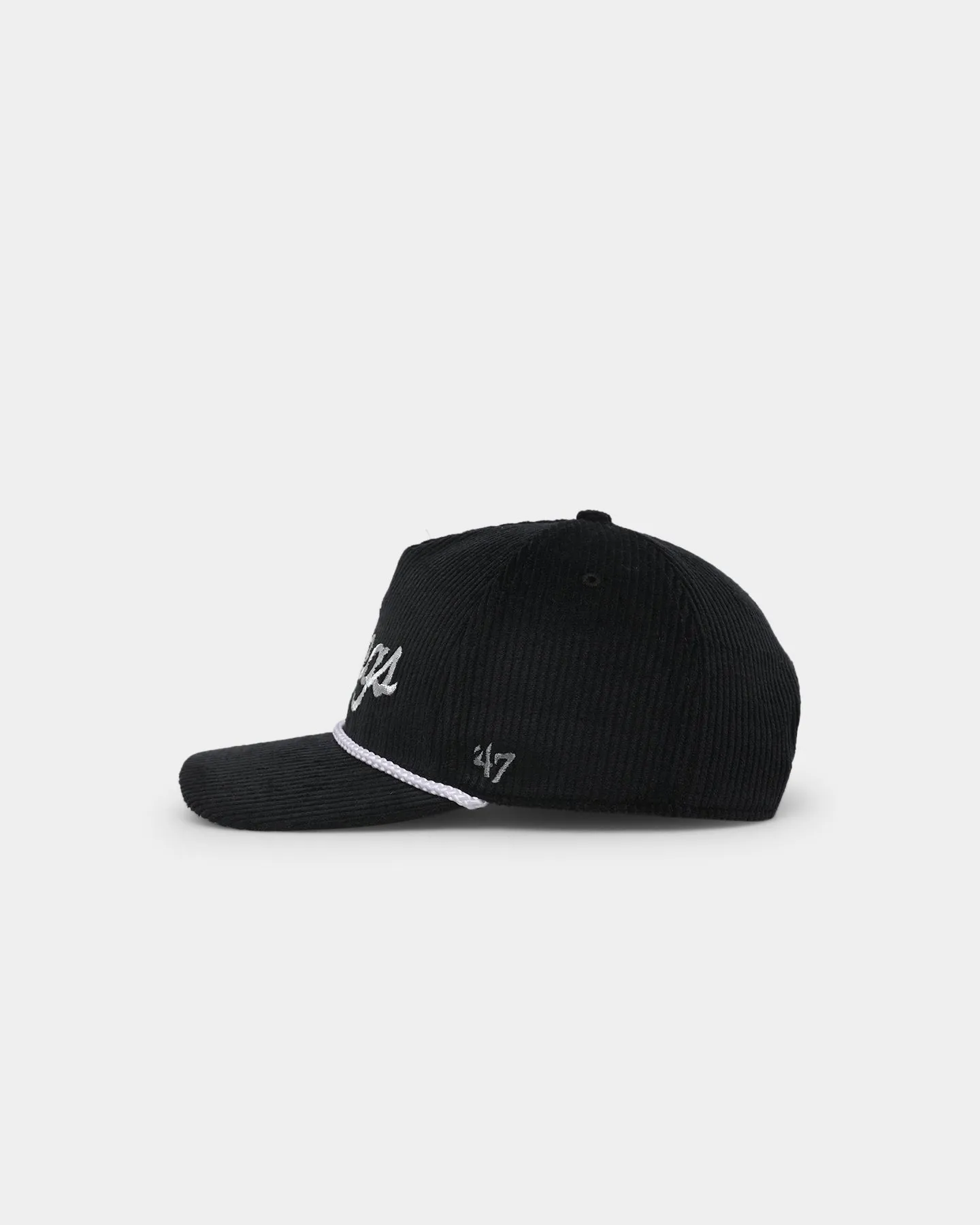 47 Brand Los Angeles Kings 'NHL Corduroy Team Script' Corduroy Crossrope 47 Hitch Snapback Black