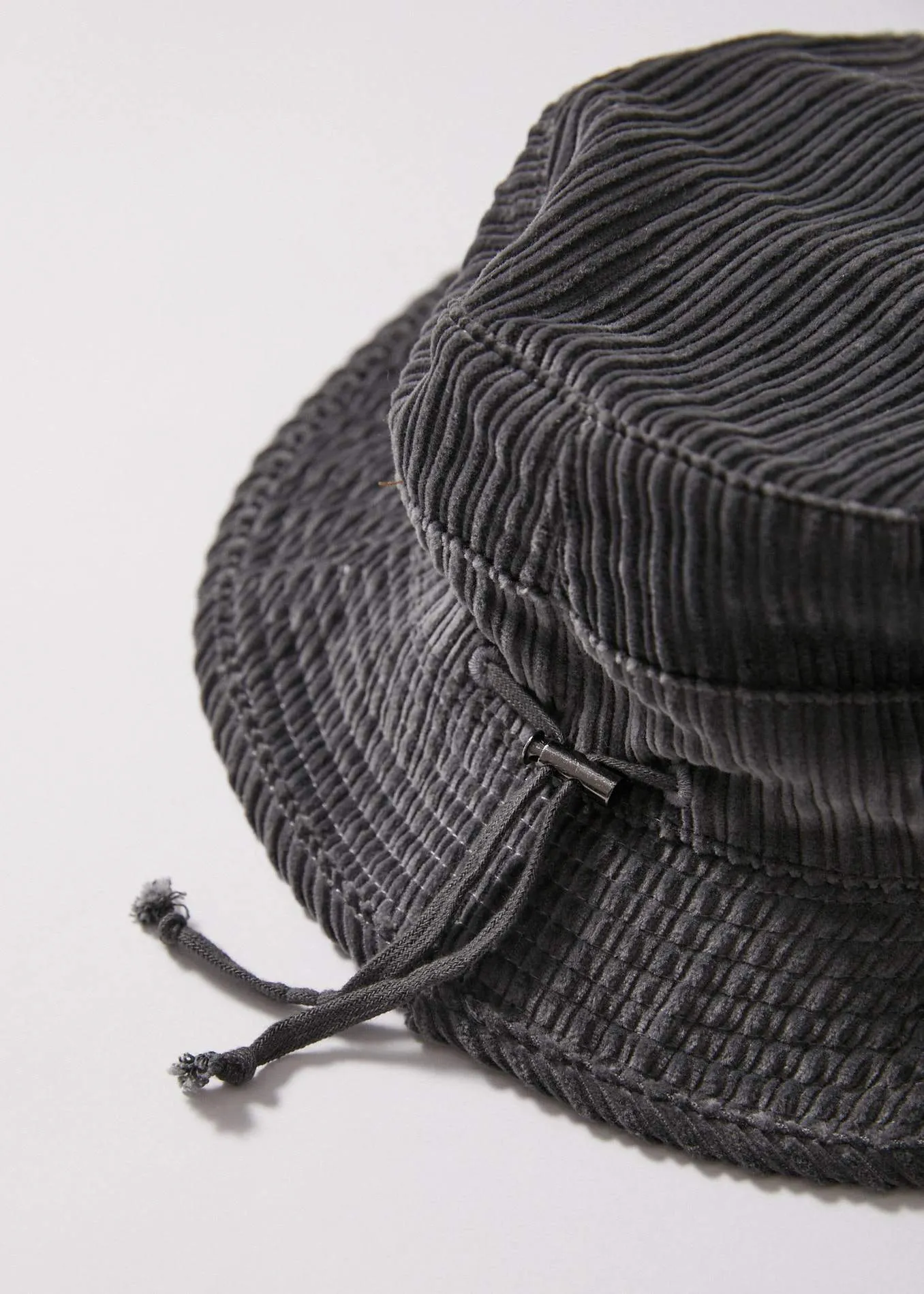 Afends Unisex Killer Wale - Corduroy Bucket Hat - Gunmetal