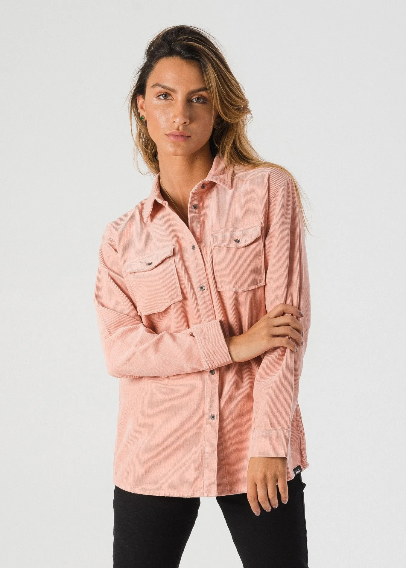 Afends Womens Donovan - Long Sleeve Cord Shirt