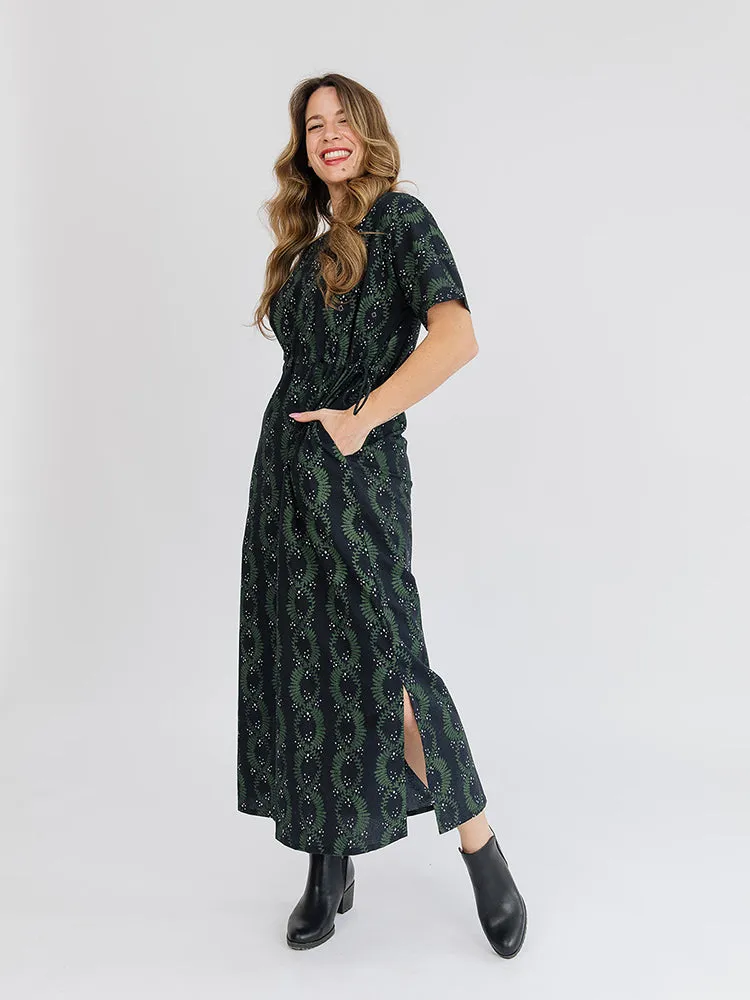 Aimee Maxi Dress - Vine Twist Forest