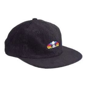 Alien Workshop Spectrum Corduroy Strapback Hat Black