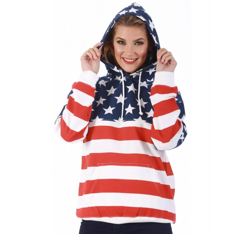 American Flag Unisex  Pullover Hoodie  155455