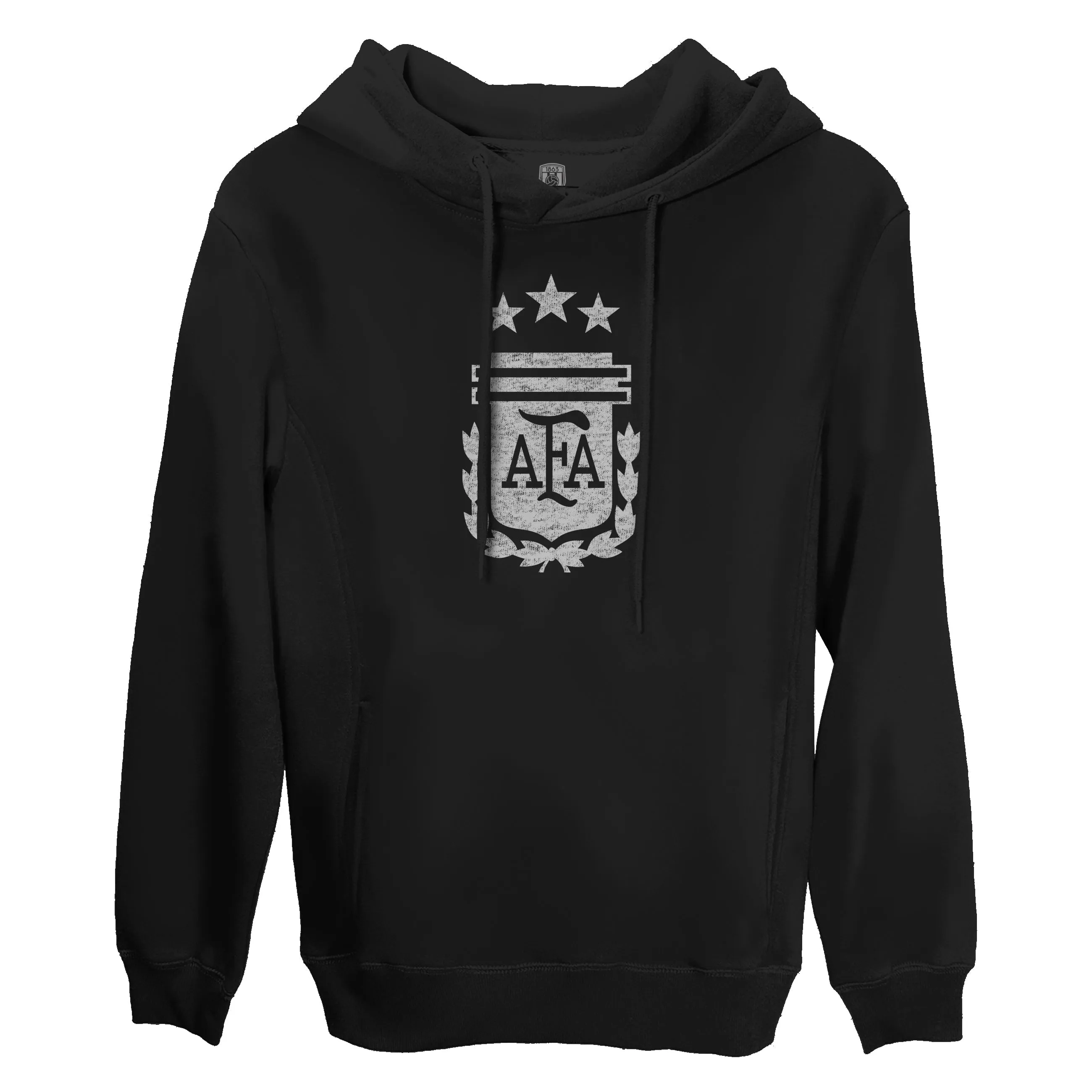 Argentina AFA Mono Badge Fleece Pullover Hoodie - Black