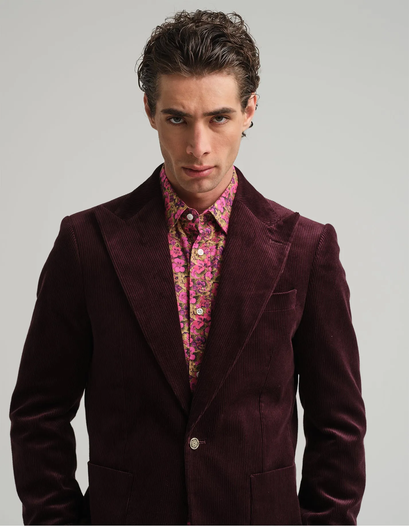 Aubergine Corduroy 2-Piece GOLD COLLECTION