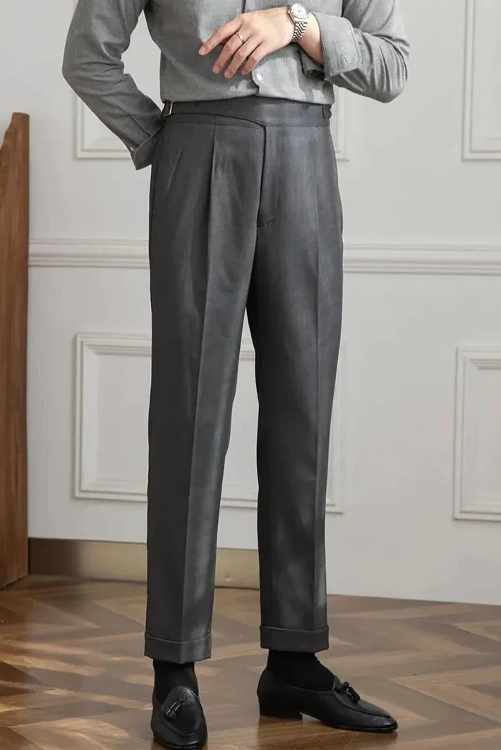 Autumn italian high-waist trousers