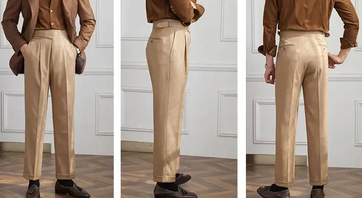 Autumn italian high-waist trousers