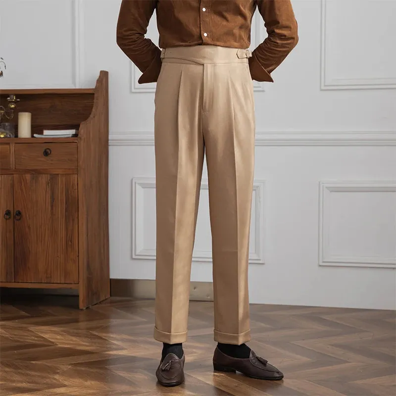 Autumn italian high-waist trousers