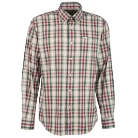 Barbour Darley Mens Corduroy Regular Fit Tattersall Shirt - Sandstone