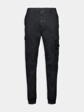 Black Regular Tapered Fit Cargo Pants