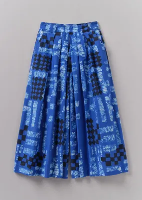 Block Print Batik Cotton Culottes | Azurite Blue