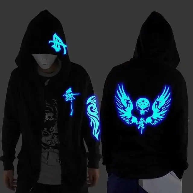 Blue Rave Ghost Hoodie