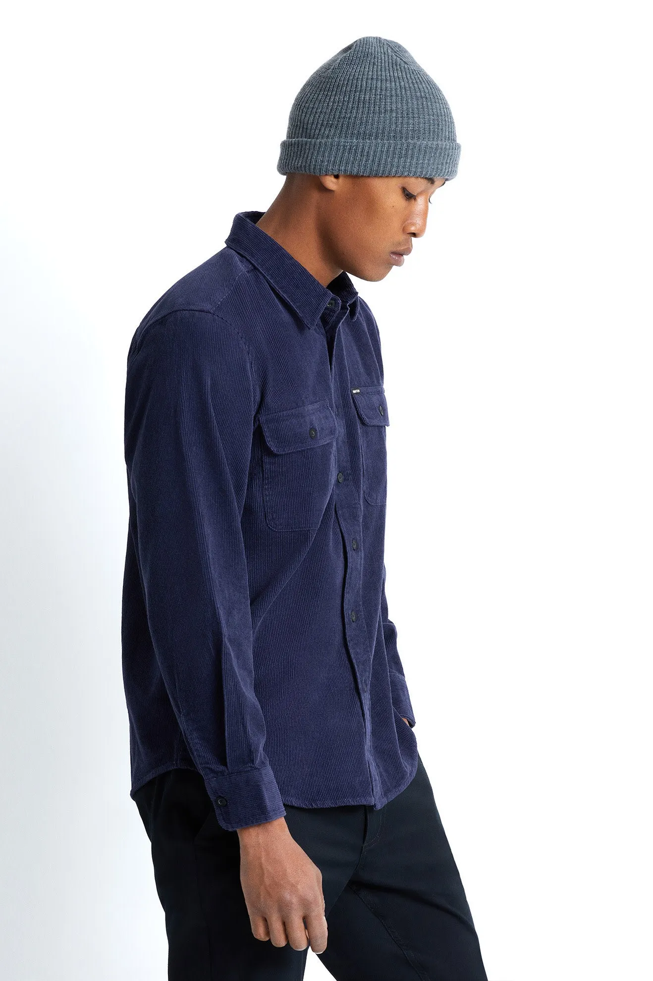 Bowery L/S Corduroy - Midnight Navy