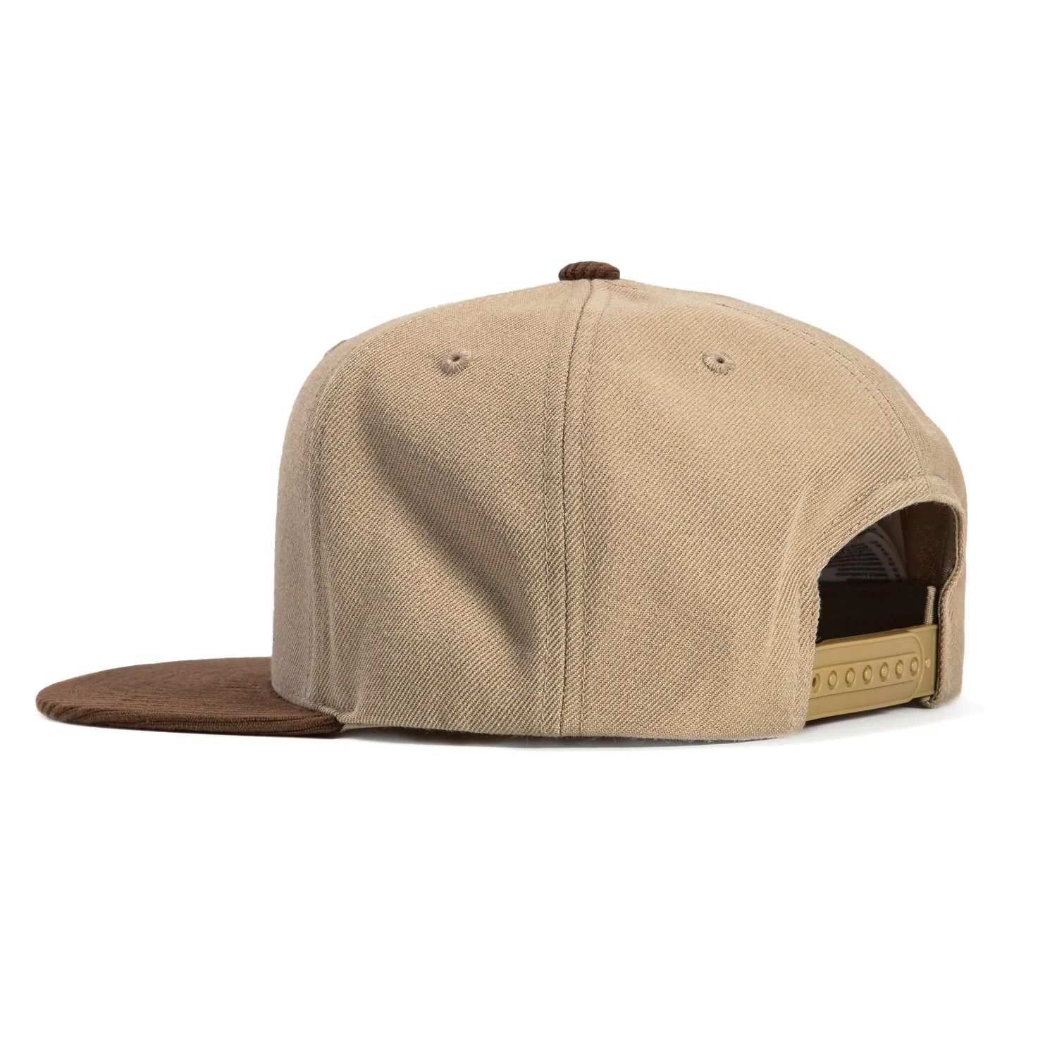 Brixton Corduroy Oath Snapback Hat - Khaki