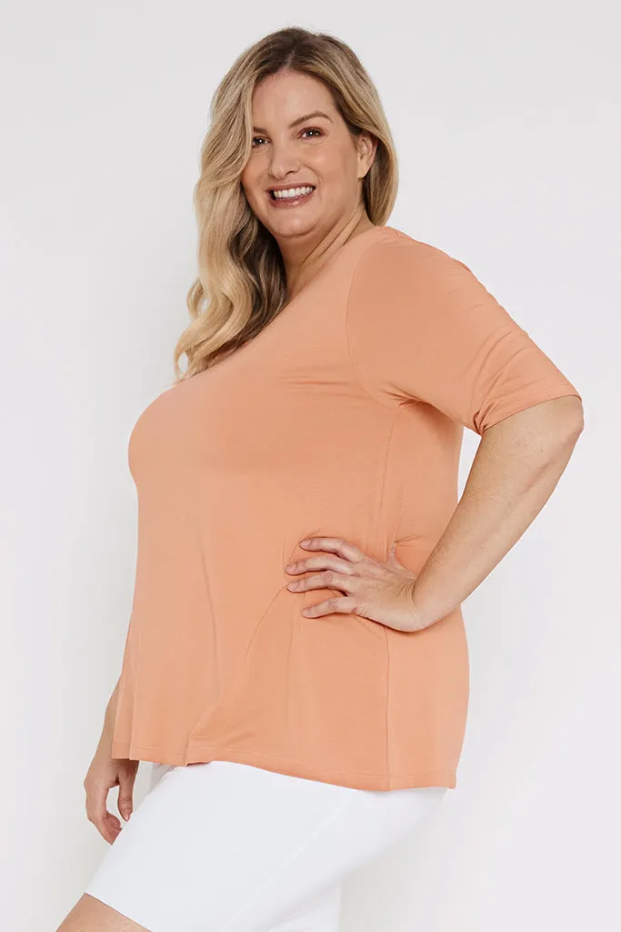 Carter Tunic Top - Apricot