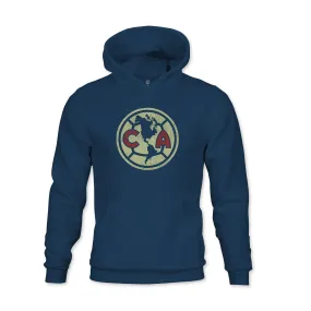 Club America Color Badge Youth Fleece Pullover Hoodie - Navy