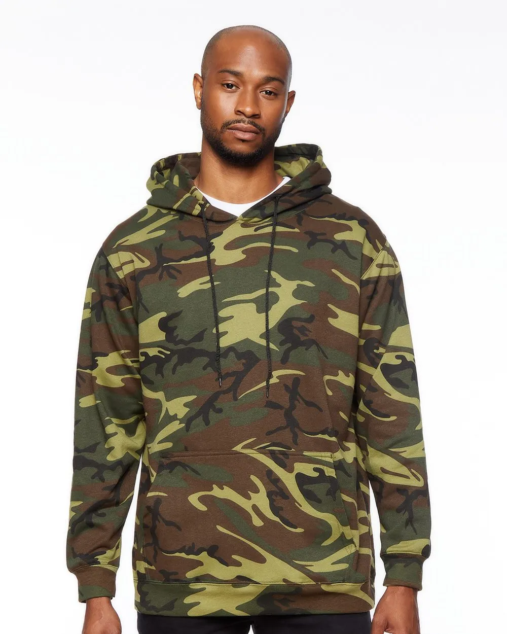 Code Five Men's Camo Pullover Fleece Hoodie