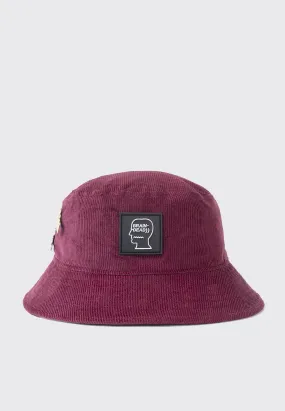 Corduroy Bucket Hat - maroon