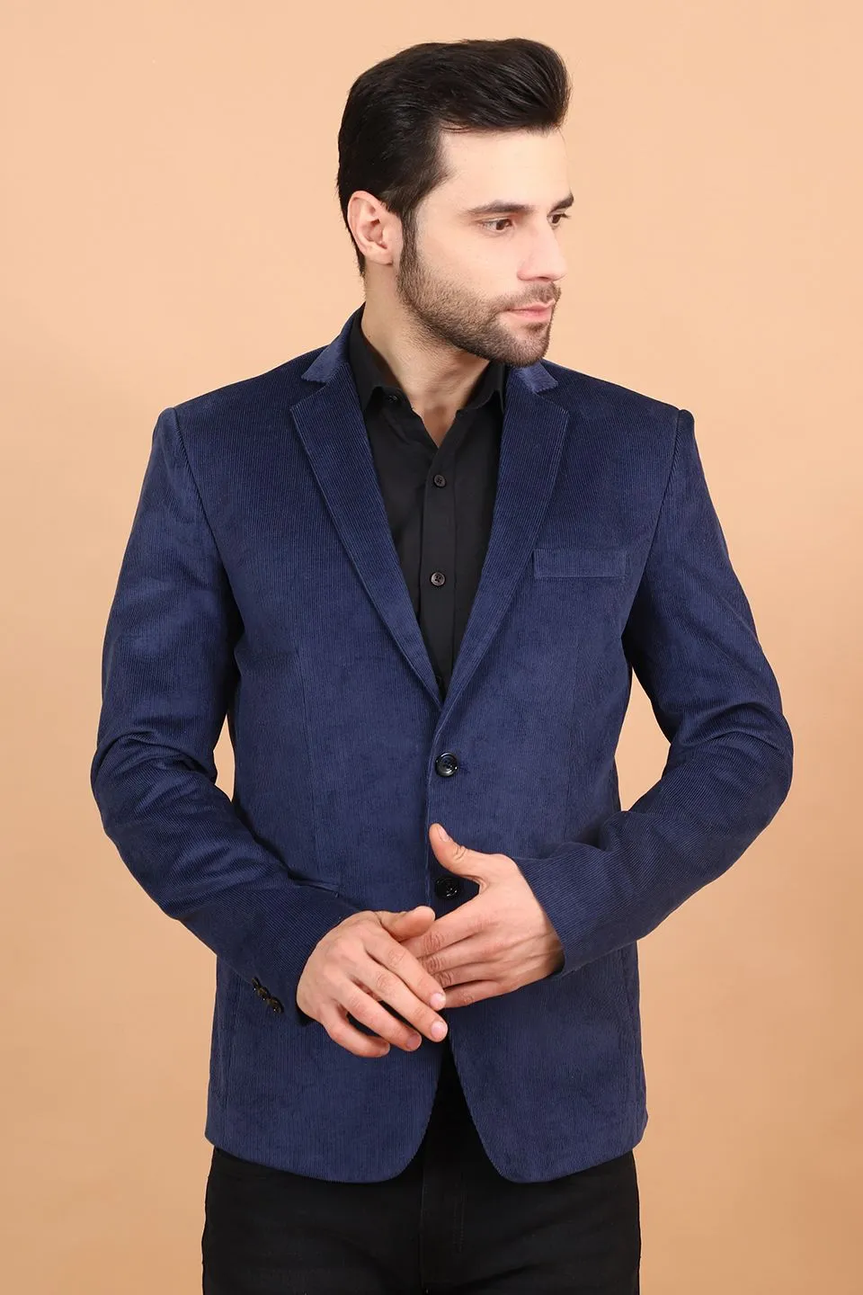 Corduroy Cotton Blue 1 Blazer