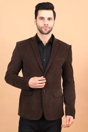 Corduroy Cotton Brown Blazer