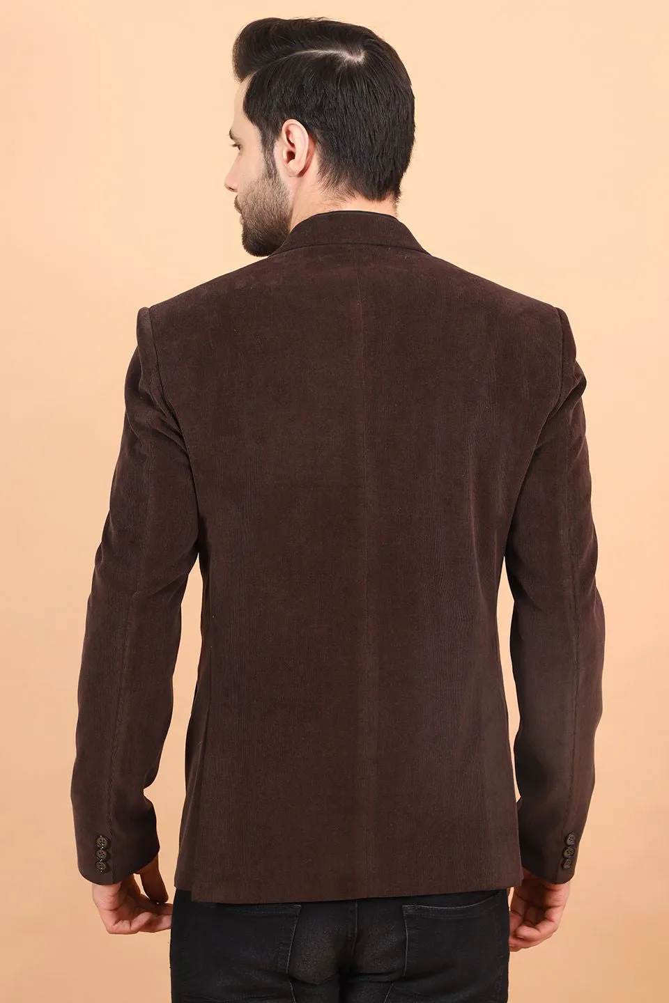 Corduroy Cotton Brown Blazer