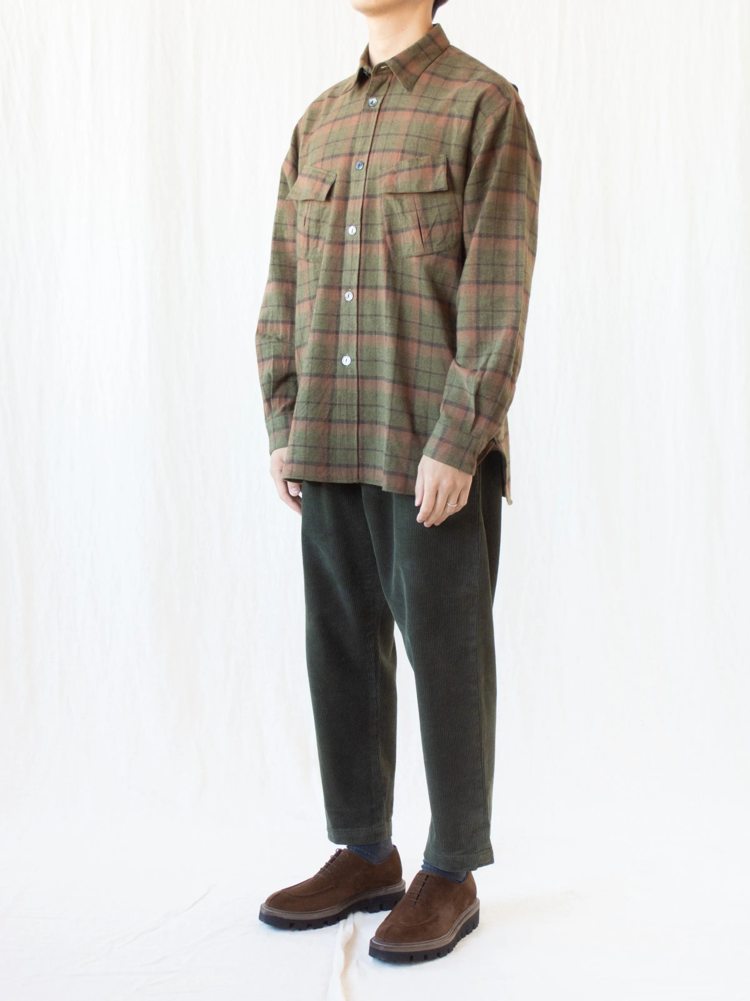 Corduroy Easy Pants - Olive