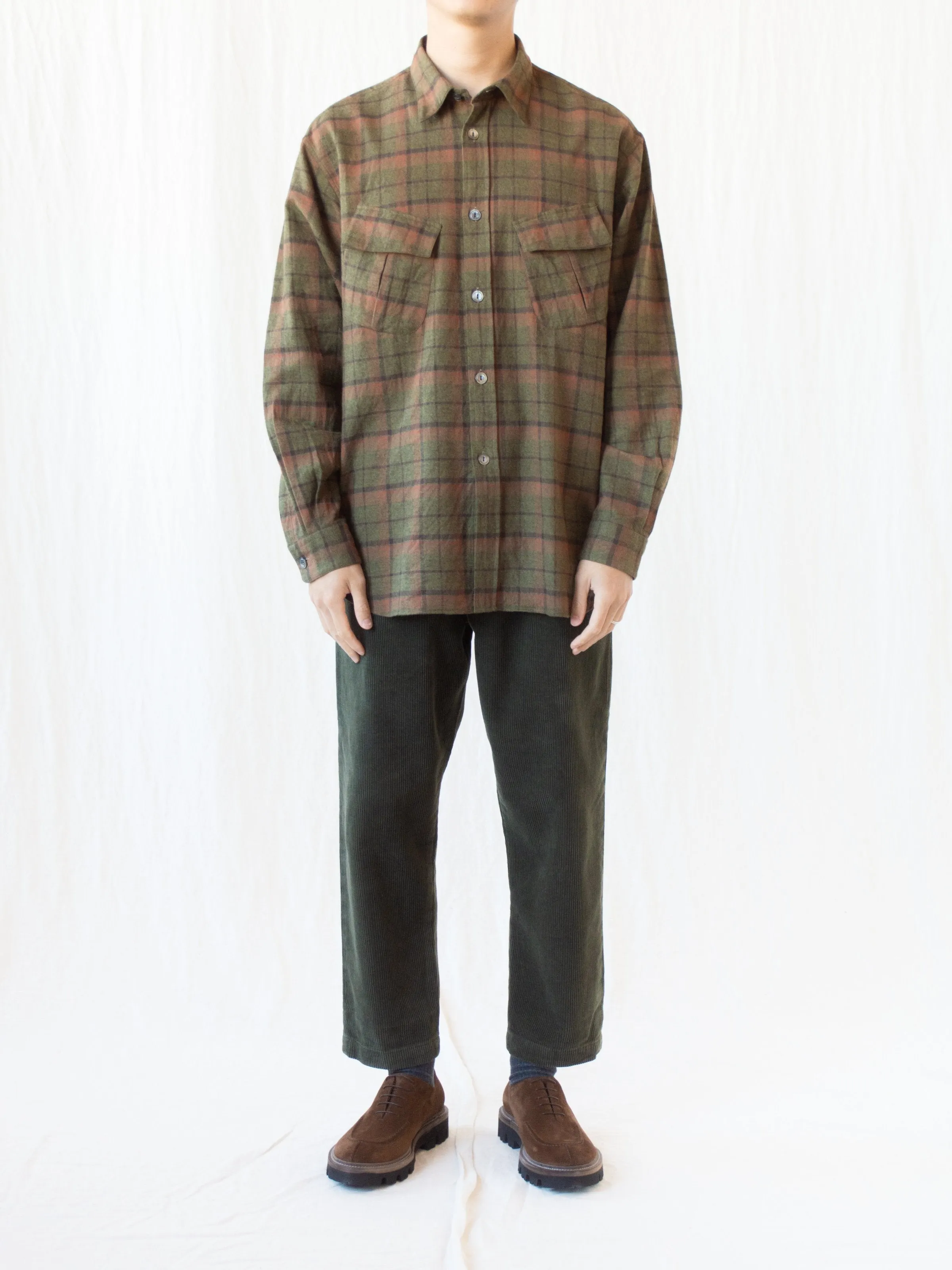 Corduroy Easy Pants - Olive