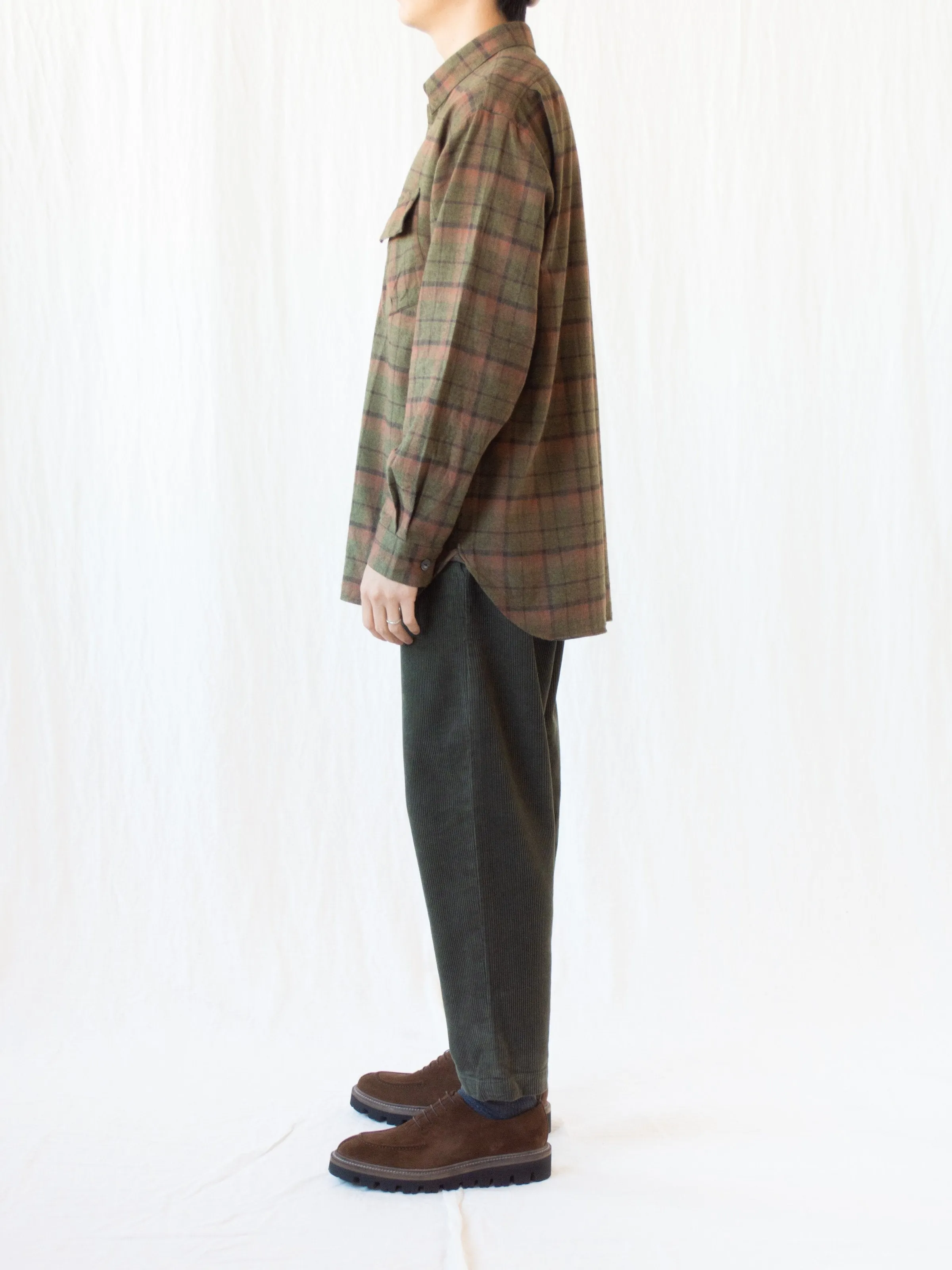 Corduroy Easy Pants - Olive