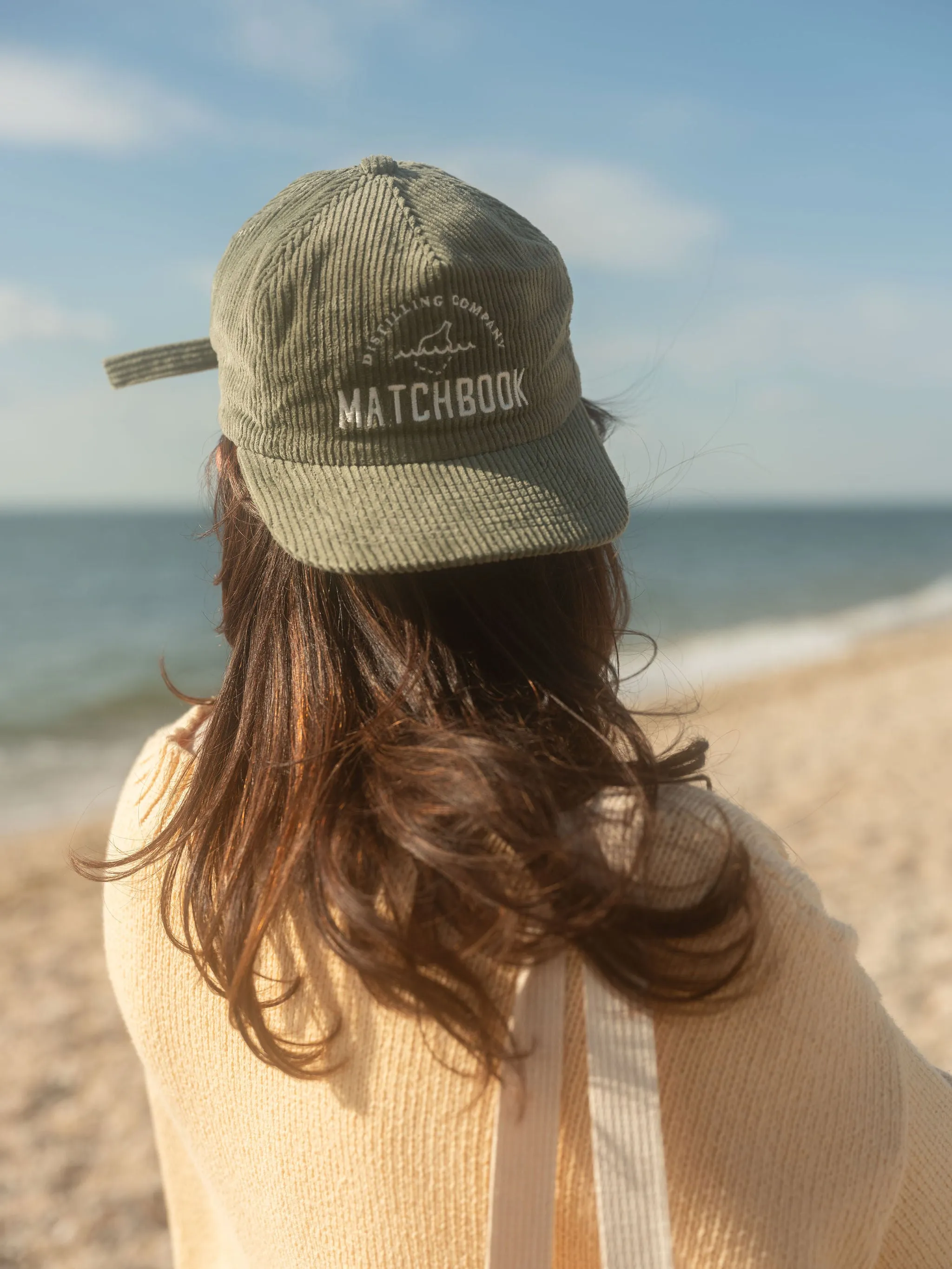 Corduroy Green Matchbook Hat