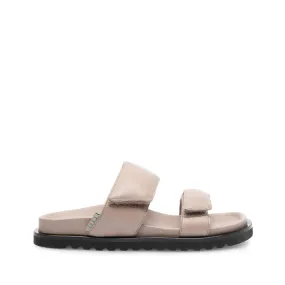 Corine Taupe Leather Puffy Sandals