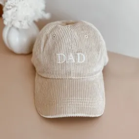 'Dad' Corduroy Curve Brim Cap