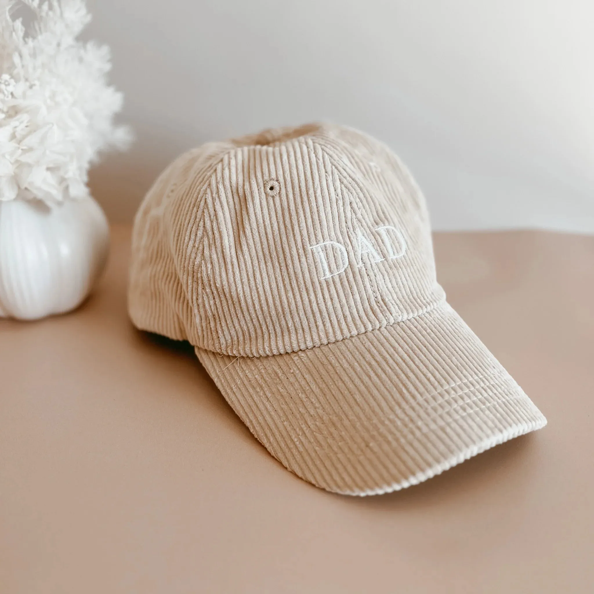 'Dad' Corduroy Curve Brim Cap