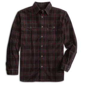 Darden Corduroy Shirt: Red Mahogany