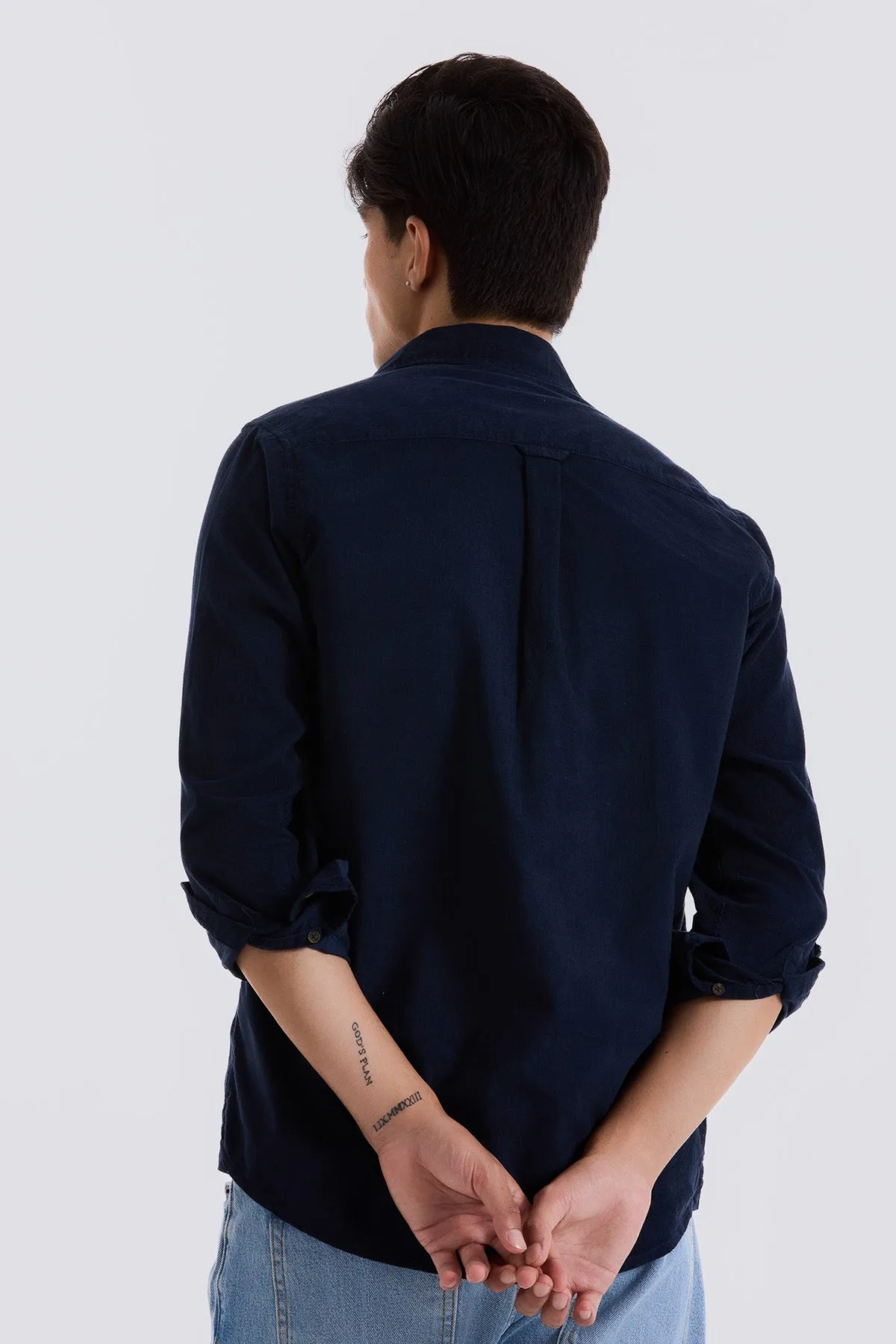 Dark Navy Corduroy Shirt