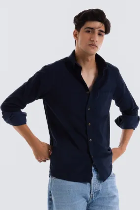 Dark Navy Corduroy Shirt