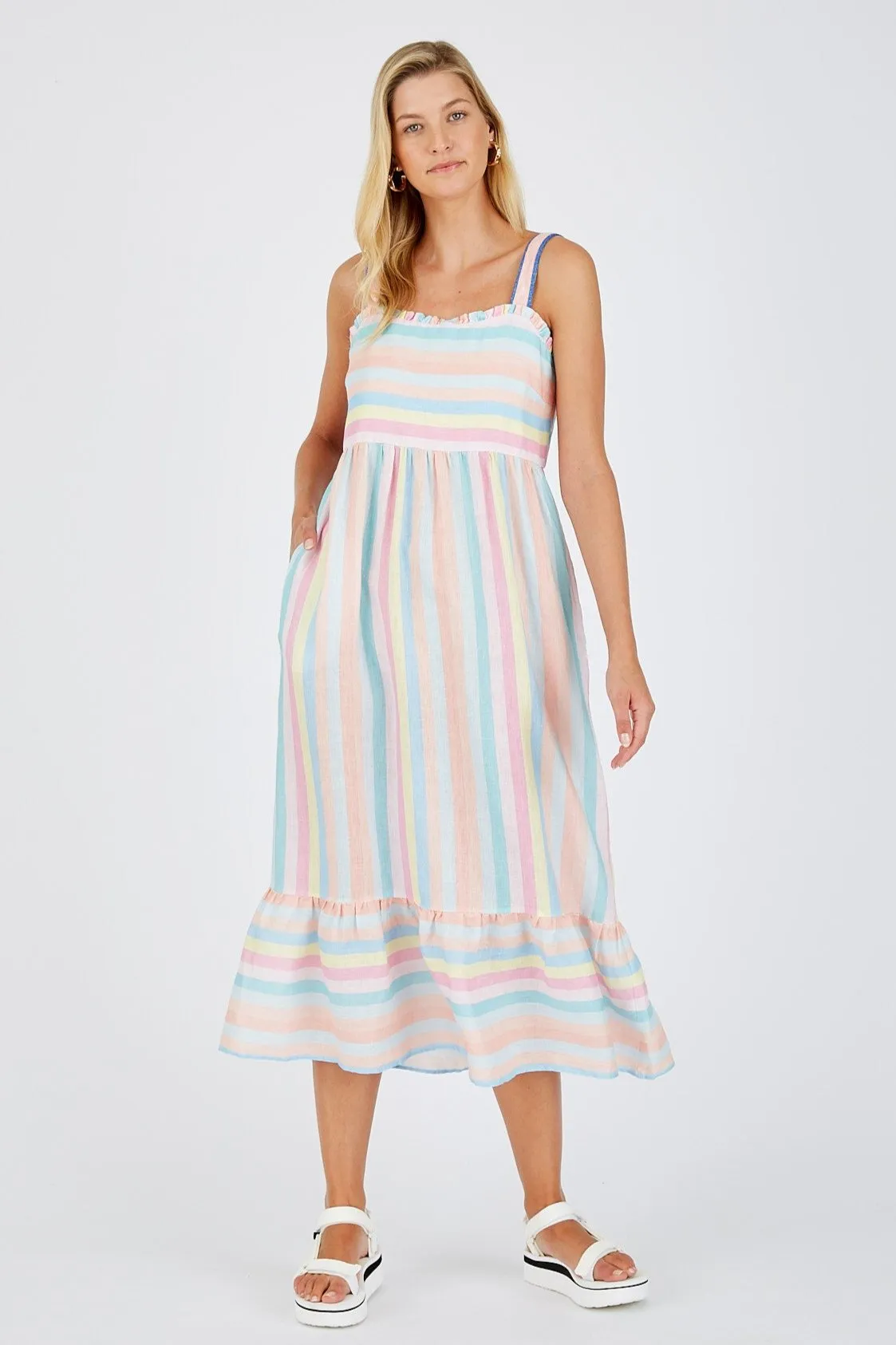 Dreamer Dress in  Pastel Rainbow