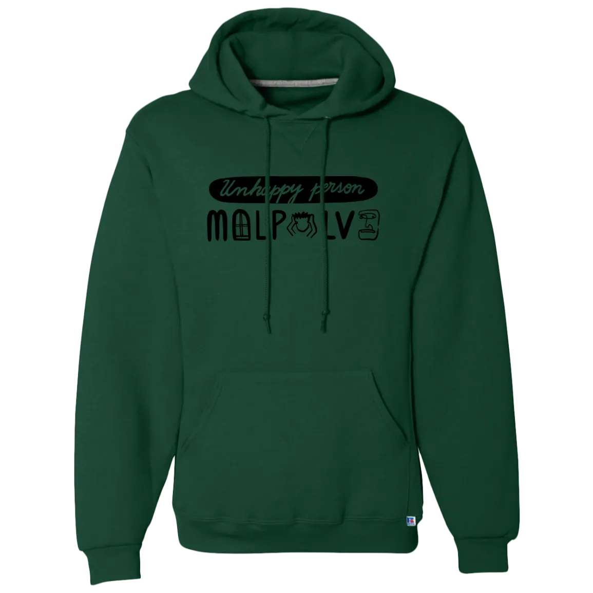 Dri-Power Fleece Pullover. Men's Hoodie, Unhappy Person