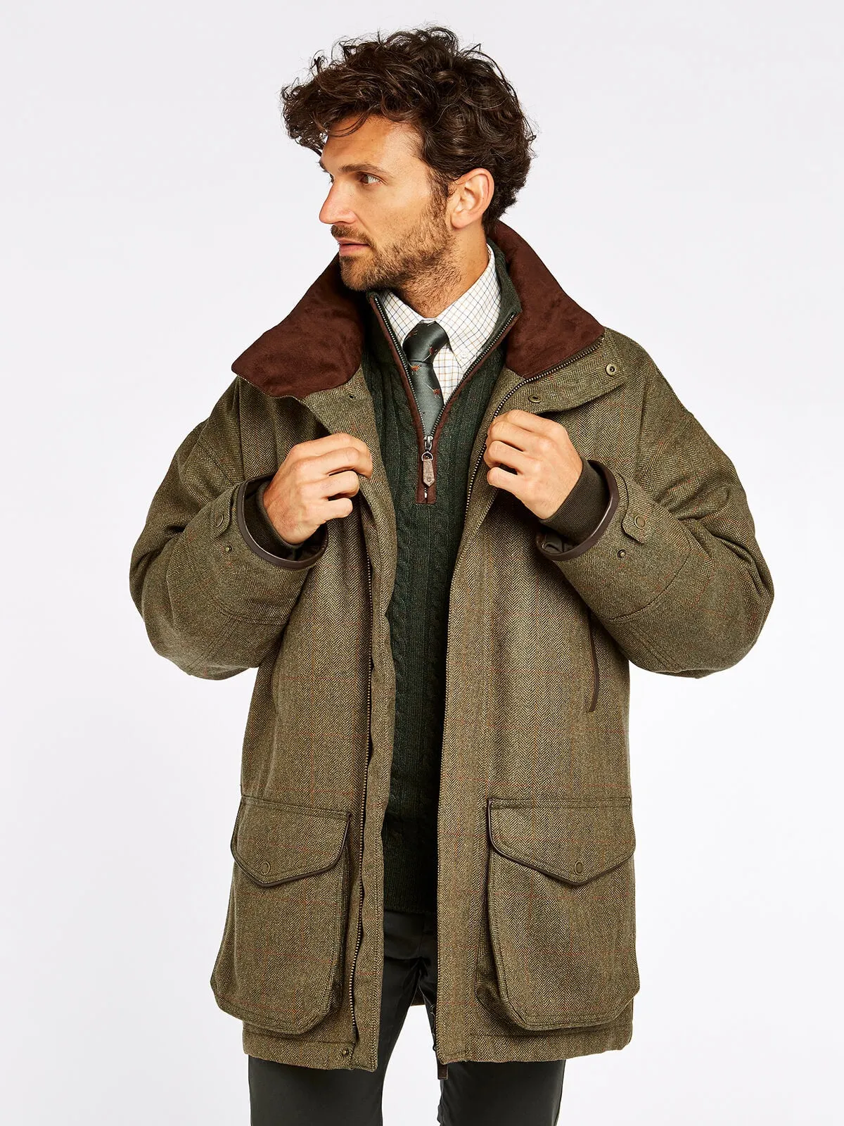 DUBARRY Ballinturbet Shooting Jacket - Mens Tweed - Cedar