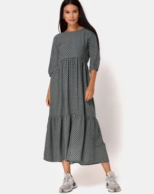 Ellery Maxi Dress in Check it Out Green