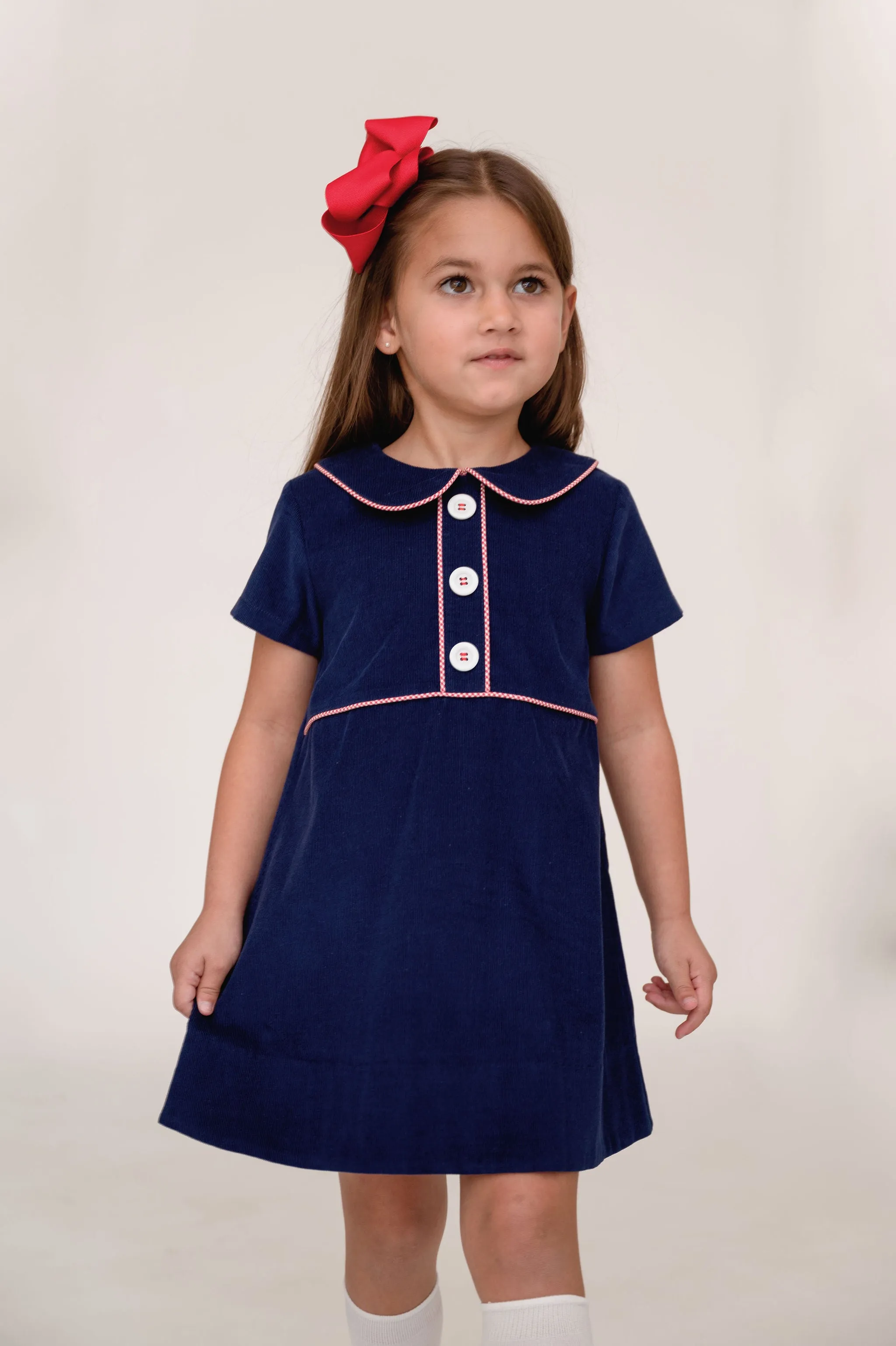 Emily Dress | Navy Corduroy (2T, 7)