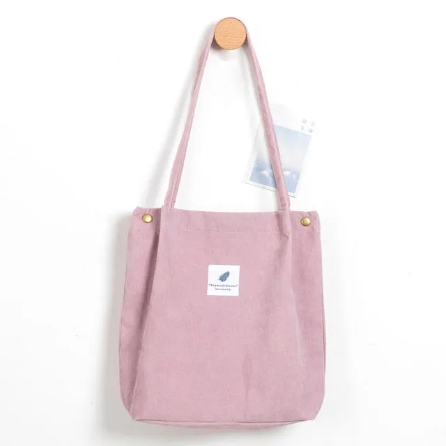 Foldable Corduroy Shopping Bag