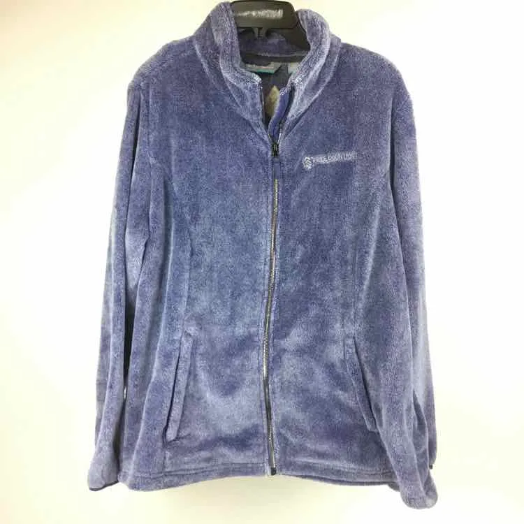 Free Country Women Size XL light blue Fleece Zip Front Activewear Jacket