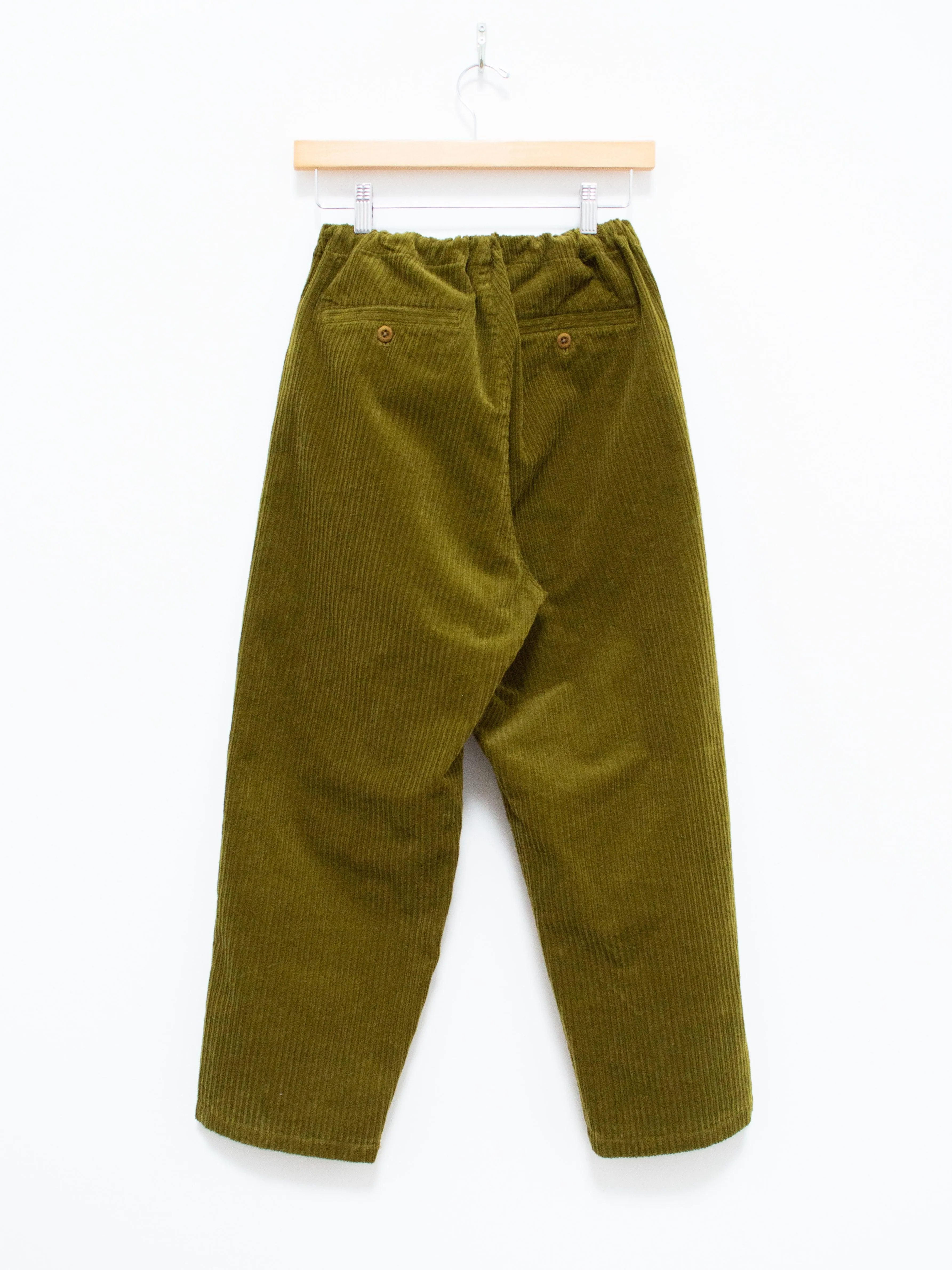 Garment Dyed Stretch Corduroy Drawstring Pants - Pistachio