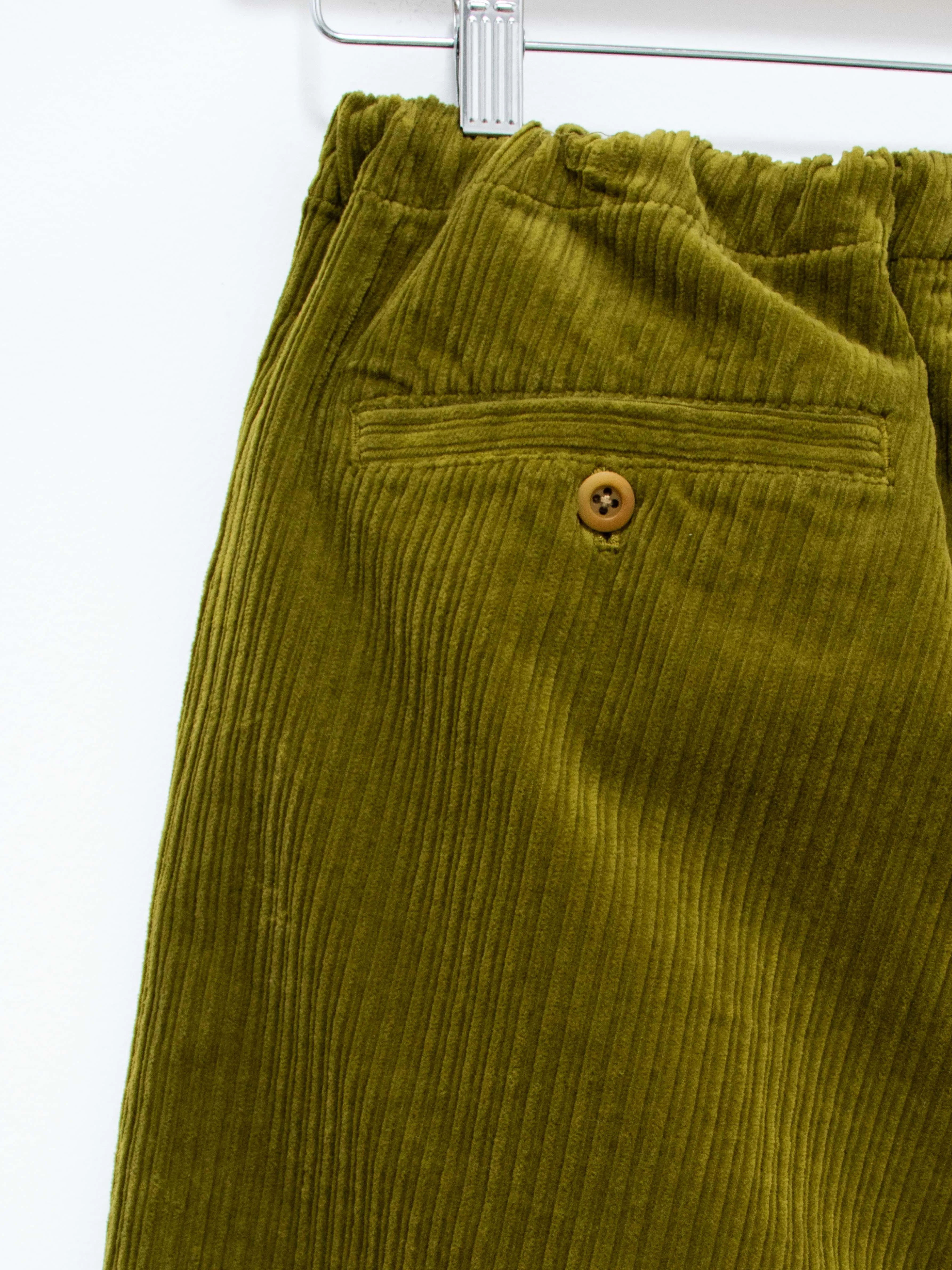 Garment Dyed Stretch Corduroy Drawstring Pants - Pistachio