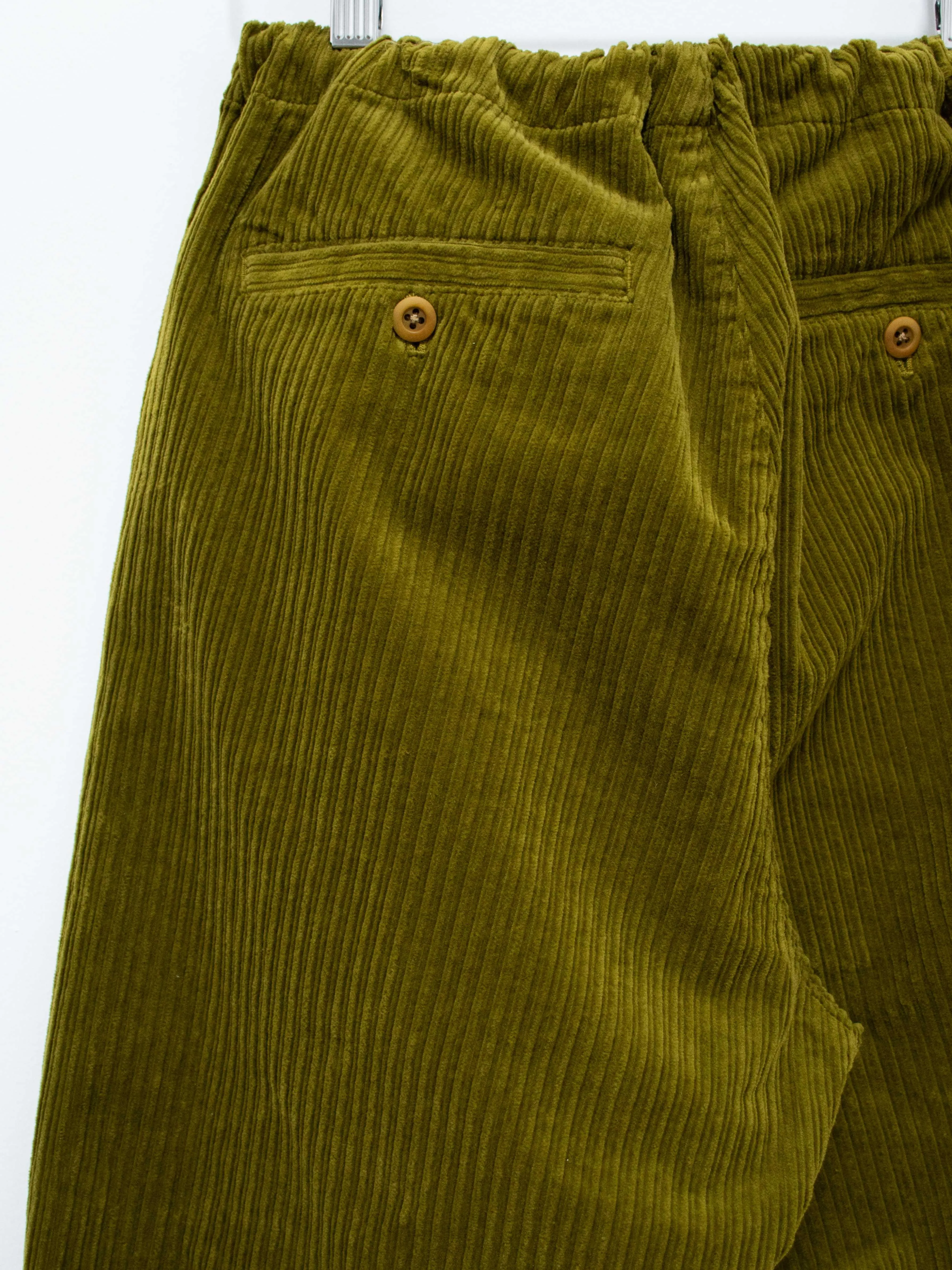 Garment Dyed Stretch Corduroy Drawstring Pants - Pistachio