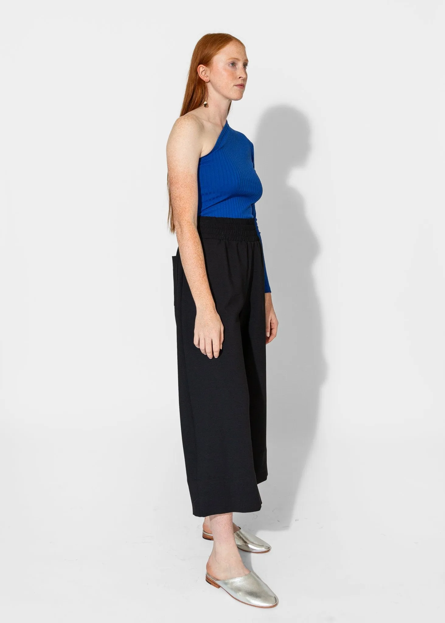 Gathered Culottes in Black