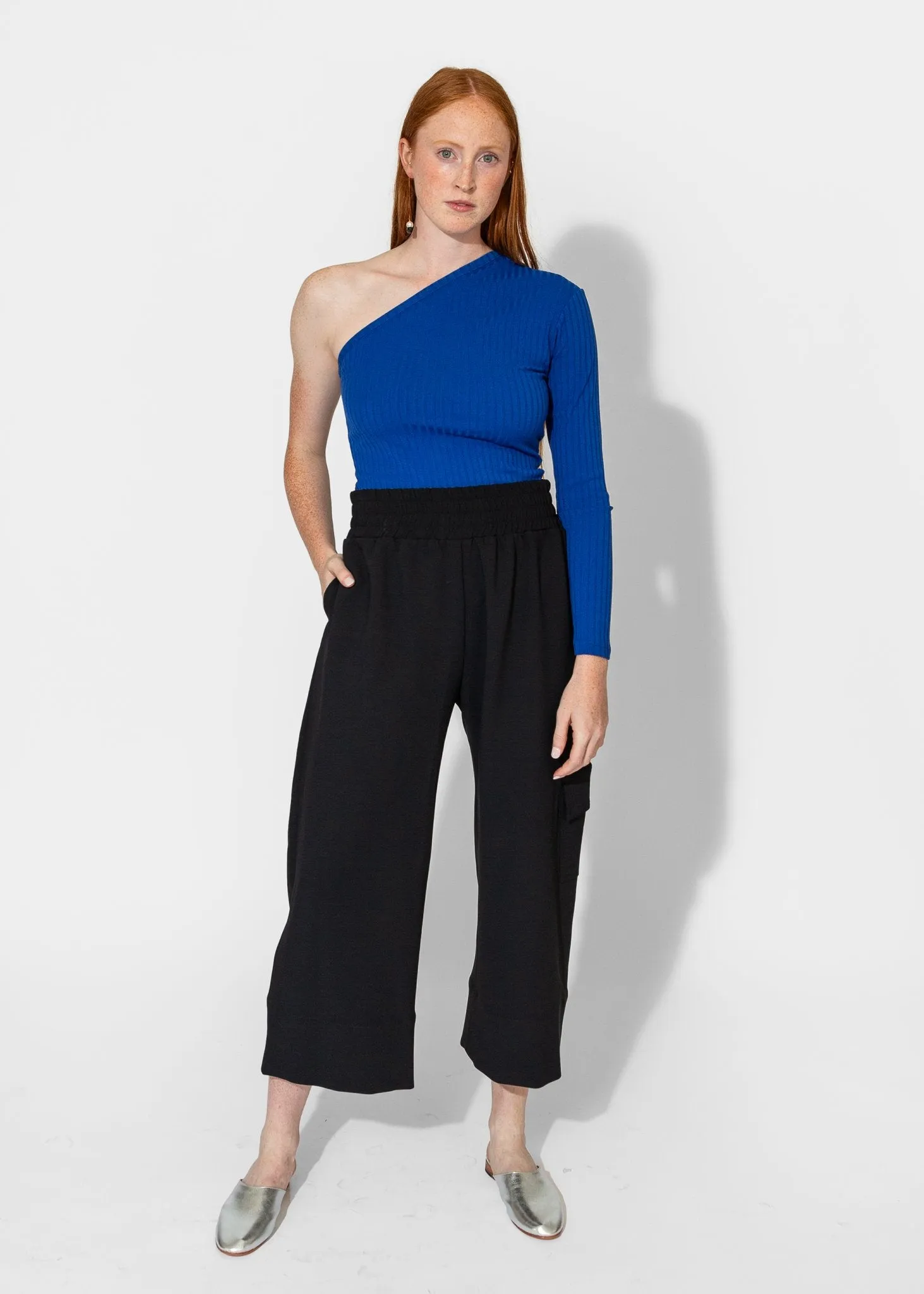 Gathered Culottes in Black